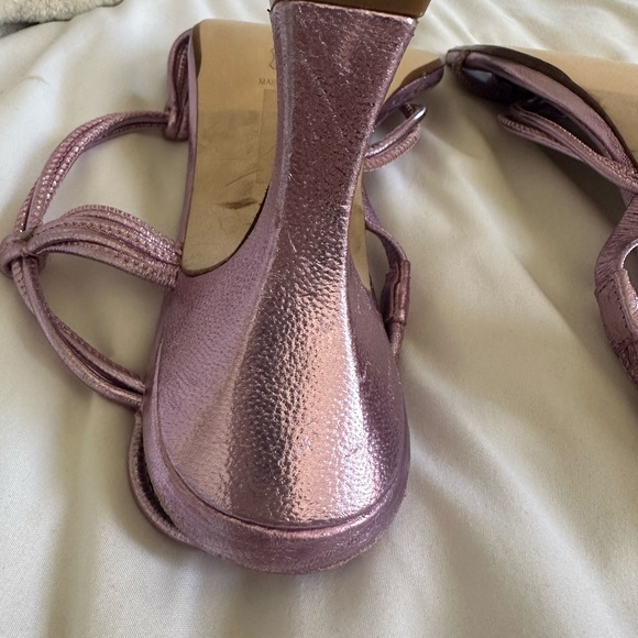 MIISTA metallic purple square toe thong heeled sandal - Picture 4 of 6